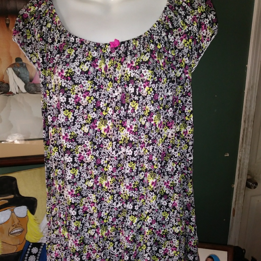 Ellen Tracy Womens Pajamas Set Top & Shorts Size L